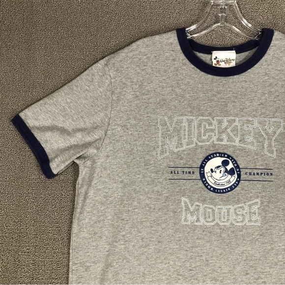 Walt Disney World T-Shirt Mickey Mouse Gray Embroidered Mens XL - Picture 3 of 6